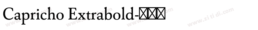 Capricho Extrabold字体转换